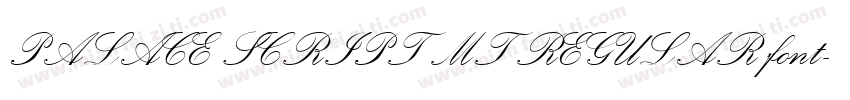 PALACE SCRIPT MT REGULAR font字体转换